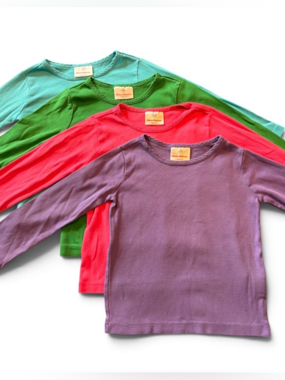Hanna Andersson | Long-Sleeve Crewneck Long Sleeve Shirts | Bundle | Size 4